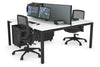 Quadro Square Legs 2 Person Office Workstation [1200L x 800W with Cable Scallop] - Thumbnail 40 