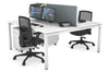 Quadro Square Legs 2 Person Office Workstation [1200L x 800W with Cable Scallop] - Thumbnail 11 
