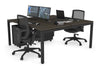 Quadro Square Legs 2 Person Office Workstation [1200L x 800W with Cable Scallop] - Thumbnail 56 