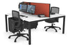 Quadro Square Legs 2 Person Office Workstation [1200L x 800W with Cable Scallop] - Thumbnail 36 