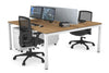 Quadro Square Legs 2 Person Office Workstation [1200L x 800W with Cable Scallop] - Thumbnail 24 