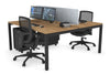 Quadro Square Legs 2 Person Office Workstation [1200L x 800W with Cable Scallop] - Thumbnail 53 