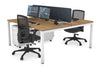 Quadro Square Legs 2 Person Office Workstation [1200L x 800W with Cable Scallop] - Thumbnail 25 