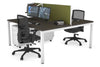 Quadro Square Legs 2 Person Office Workstation [1200L x 800W with Cable Scallop] - Thumbnail 68 