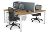 Quadro Square Legs 2 Person Office Workstation [1200L x 800W with Cable Scallop] - Thumbnail 64 