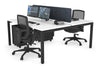 Quadro Square Legs 2 Person Office Workstation [1200L x 800W with Cable Scallop] - Thumbnail 34 