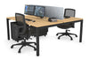 Quadro Square Legs 2 Person Office Workstation [1200L x 800W with Cable Scallop] - Thumbnail 43 