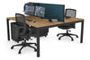 Quadro Square Legs 2 Person Office Workstation [1200L x 800W with Cable Scallop] - Thumbnail 75 