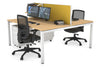 Quadro Square Legs 2 Person Office Workstation [1200L x 800W with Cable Scallop] - Thumbnail 18 