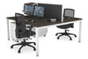 Quadro Square Legs 2 Person Office Workstation [1200L x 800W with Cable Scallop] - Thumbnail 71 