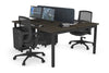 Quadro Square Legs 2 Person Office Workstation [1400L x 700W] - Thumbnail 75 
