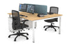 Quadro Square Legs 2 Person Office Workstation [1400L x 700W] - Thumbnail 15 