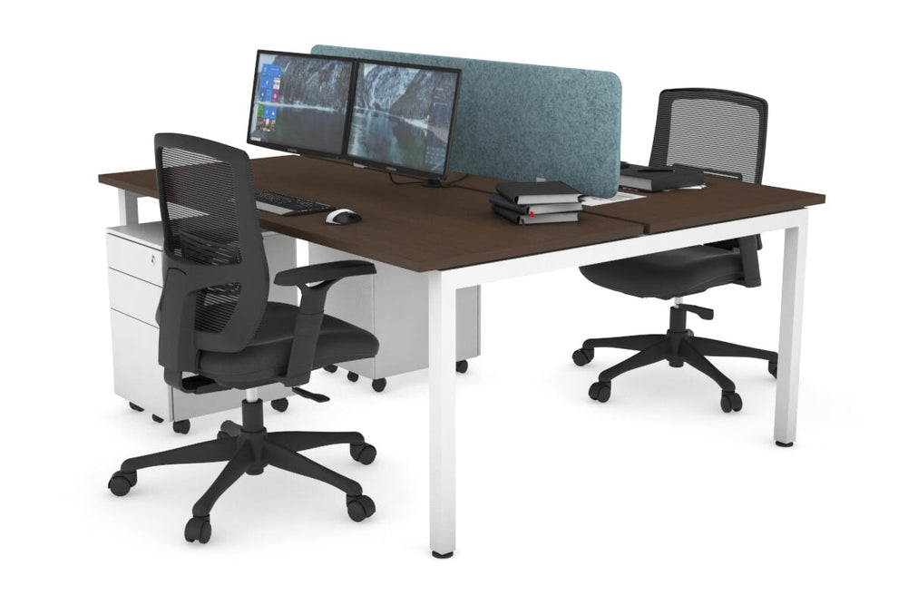 Quadro Square Legs 2 Person Office Workstation [1800L x 700W]-black leg dark oak moody charcoal (500H x 1800W)