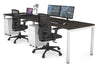 Quadro Square Legs 2 Person Run Office Workstation [1400L x 800W with Cable Scallop] - Thumbnail 6 