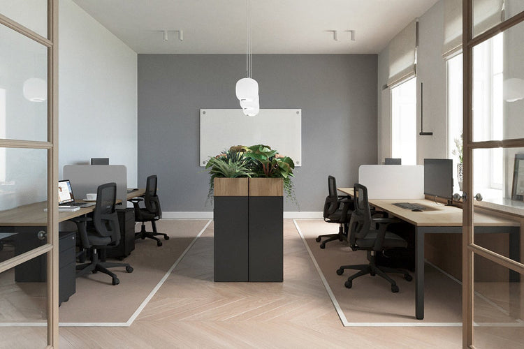 Quadro Square Leg 2 Person Run Office Workstations [1600L x 700W] Jasonl 
