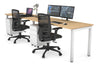 Quadro Square Legs 2 Person Run Office Workstation [1800L x 700W] - Thumbnail 3 