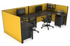 Quadro Square Legs 2 Person Corner Workstation - U Configuration - Black Frame [1800L x 1800W with Cable Scallop] - Thumbnail 47 