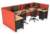 Quadro Square Legs 2 Person Corner Workstation - U Configuration - Black Frame [1800L x 1800W with Cable Scallop] - Thumbnail 17 