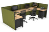Quadro Square Legs 2 Person Corner Workstation - U Configuration - Black Frame [1800L x 1800W with Cable Scallop] - Thumbnail 21 