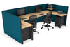 Quadro Square Legs 2 Person Corner Workstation - U Configuration - Black Frame [1800L x 1800W with Cable Scallop] - Thumbnail 23 