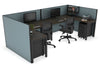 Quadro Square Legs 2 Person Corner Workstation - U Configuration - Black Frame [1800L x 1800W with Cable Scallop] - Thumbnail 53 