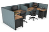 Quadro Square Legs 2 Person Corner Workstation - U Configuration - Black Frame [1800L x 1800W with Cable Scallop] - Thumbnail 40 