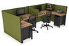 Quadro Square Legs 2 Person Corner Workstation - U Configuration - Black Frame [1800L x 1800W with Cable Scallop] - Thumbnail 36 