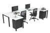 Quadro Square Legs 2 Person Corner Workstation - U Configuration - Black Frame [1800L x 1800W with Cable Scallop] - Thumbnail 2 