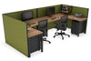 Quadro Square Legs 2 Person Corner Workstation - U Configuration - Black Frame [1800L x 1800W with Cable Scallop] - Thumbnail 35 