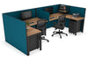 Quadro Square Legs 2 Person Corner Workstation - U Configuration - Black Frame [1800L x 1800W with Cable Scallop] - Thumbnail 38 