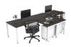 Quadro Square Legs 2 Person Corner Workstation - T Configuration [1400L x 1800W with Cable Scallop] - Thumbnail 23 