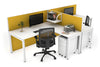 Quadro Square Legs 2 Person Corner Workstation - T Configuration [1400L x 1800W with Cable Scallop] - Thumbnail 59 