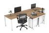 Quadro Square Legs 2 Person Corner Workstation - T Configuration [1400L x 1800W with Cable Scallop] - Thumbnail 16 