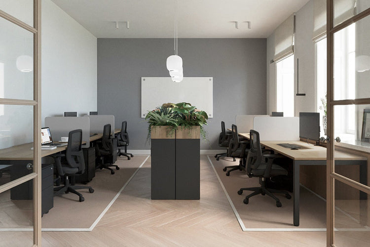 Quadro Square Leg 3 Person Run Office Workstations [1200L x 700W] Jasonl 