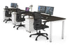 Quadro Square Legs 3 Person Run Office Workstation [1600L x 700W] - Thumbnail 6 