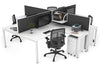 Quadro Square Legs 4 Person Corner Workstation [1800L x 1800W with Cable Scallop] - Thumbnail 35 