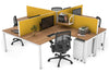Quadro Square Legs 4 Person Corner Workstation [1800L x 1800W with Cable Scallop] - Thumbnail 45 