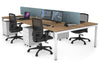 Quadro Square Legs 4 Person Office Workstation [1600L x 800W with Cable Scallop] - Thumbnail 27 