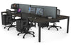 Quadro Square Legs 4 Person Office Workstation [1600L x 800W with Cable Scallop] - Thumbnail 83 