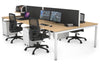 Quadro Square Legs 4 Person Office Workstation [1600L x 800W with Cable Scallop] - Thumbnail 22 