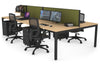Quadro Square Legs 4 Person Office Workstation [1600L x 800W with Cable Scallop] - Thumbnail 60 