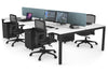 Quadro Square Legs 4 Person Office Workstation [1600L x 800W with Cable Scallop] - Thumbnail 47 