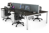 Quadro Square Legs 4 Person Office Workstation [1600L x 800W with Cable Scallop] - Thumbnail 41 