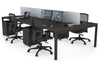Quadro Square Legs 4 Person Office Workstation [1600L x 800W with Cable Scallop] - Thumbnail 76 