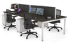 Quadro Square Legs 4 Person Office Workstation [1800L x 700W] - Thumbnail 42 