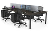 Quadro Square Legs 4 Person Office Workstation [1800L x 700W] - Thumbnail 76 