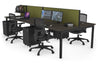 Quadro Square Legs 4 Person Office Workstation [1800L x 700W] - Thumbnail 81 