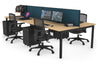Quadro Square Legs 4 Person Office Workstation [1800L x 700W] - Thumbnail 61 