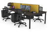 Quadro Square Legs 4 Person Office Workstation [1800L x 700W] - Thumbnail 80 