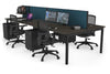 Quadro Square Legs 4 Person Office Workstation [1800L x 700W] - Thumbnail 82 